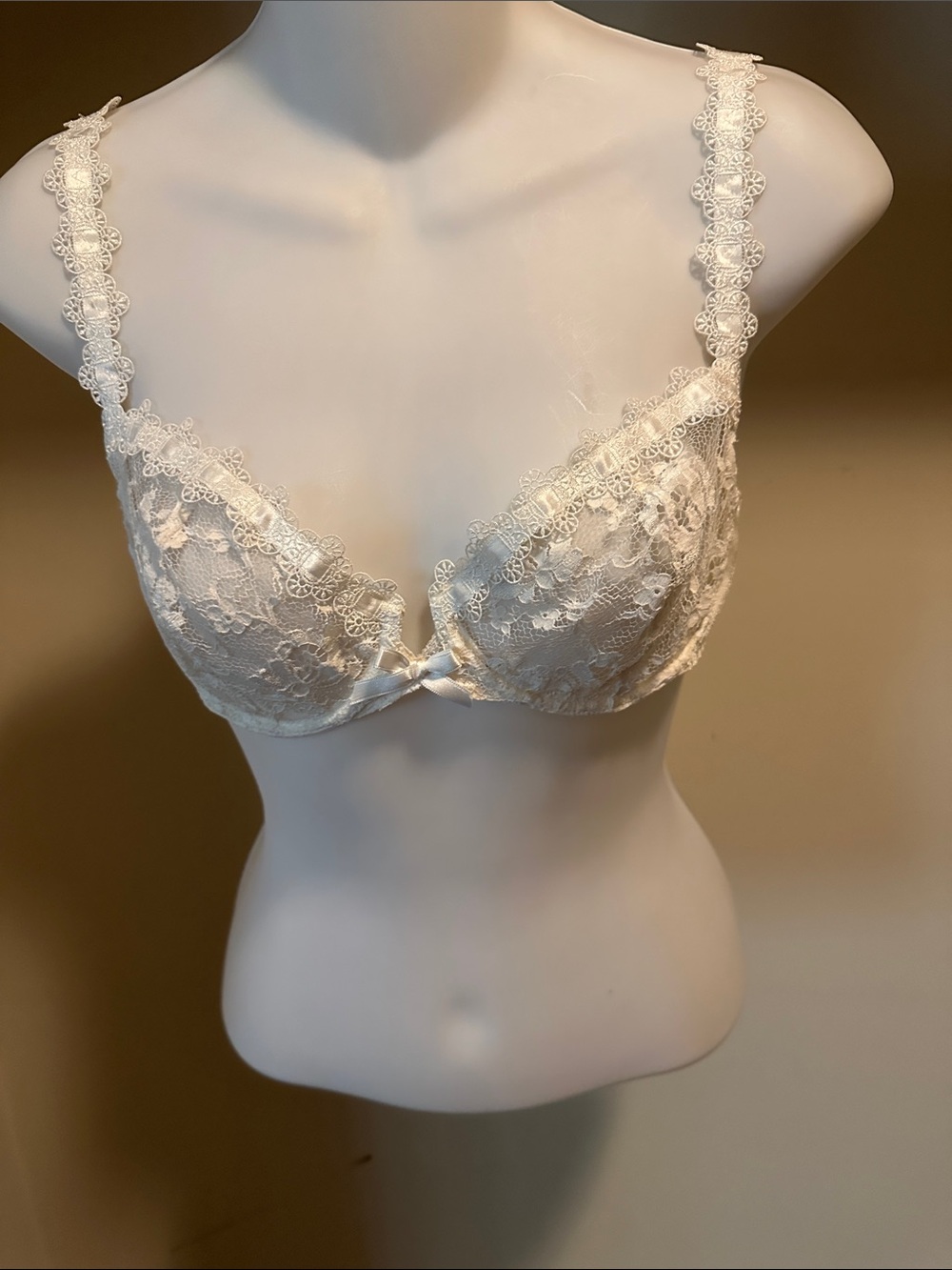 Lace Underwire Bra - White